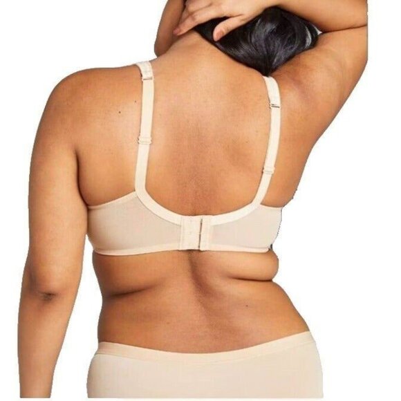 Lane Bryant Cacique Womens Bra Modern Lace Balconette 46DD Cafe Mocha Underwire - Picture 6 of 8